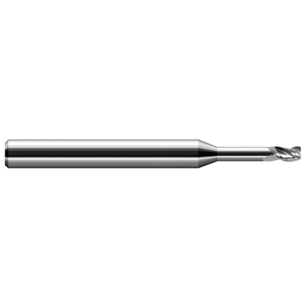Miniature End Mill - 3 Flute - Corner Radius, 0.2500" (1/4)